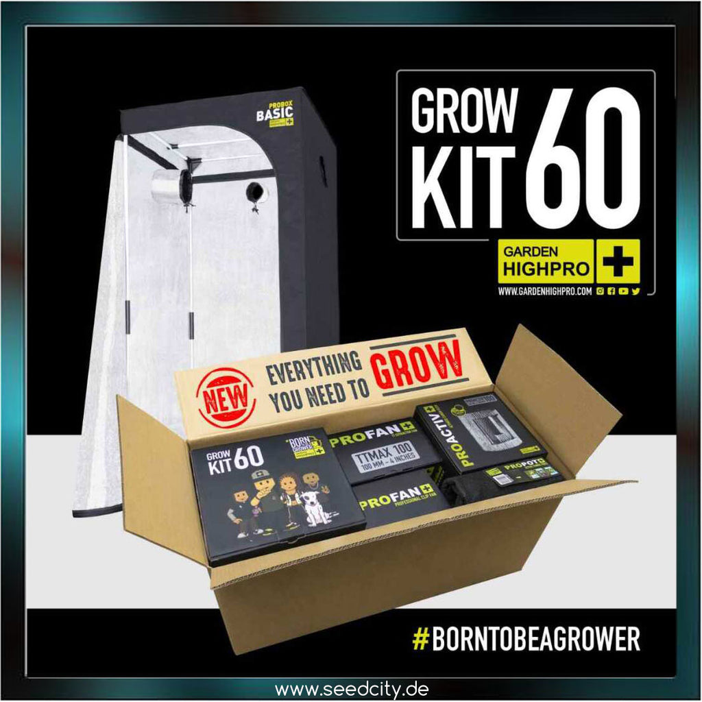 GARDEN HIGHPRO - LEDMAXECO 60W Growbox Komplettset - 60x60x160cm