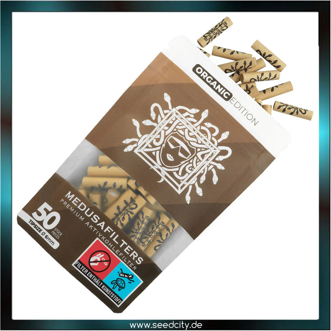 MEDUSA Aktivkohlefilter - Slim Size 6mm - versch. Farben - 50er Pack