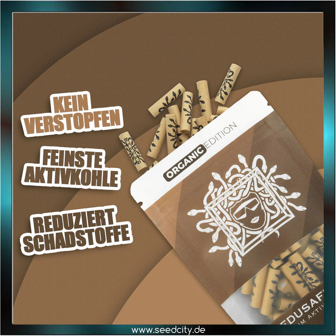 MEDUSA Aktivkohlefilter - Slim Size 6mm - versch. Farben - 50er Pack
