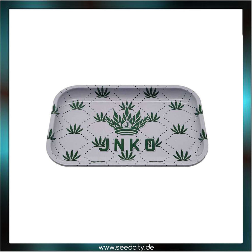 JNKO - Rolling Tray XXL - 29x19cm - Marihuana Serie 5 - Unkrautblätter
