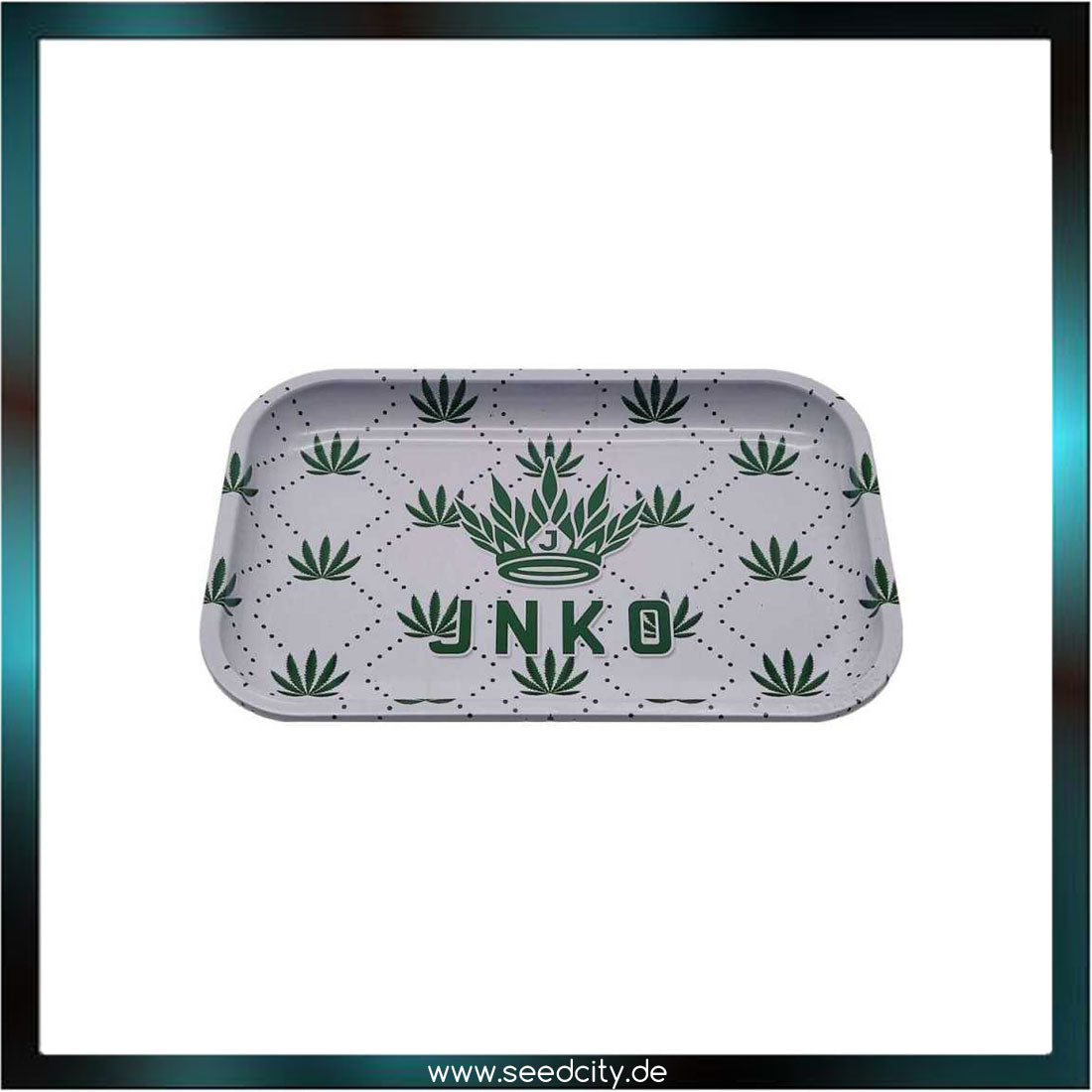 JNKO - Rolling Tray XXL - 29x19cm - Marihuana Serie 5 - Unkrautblätter