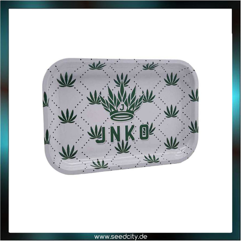 JNKO - Rolling Tray XXL - 29x19cm - Marihuana Serie 5 - Unkrautblätter