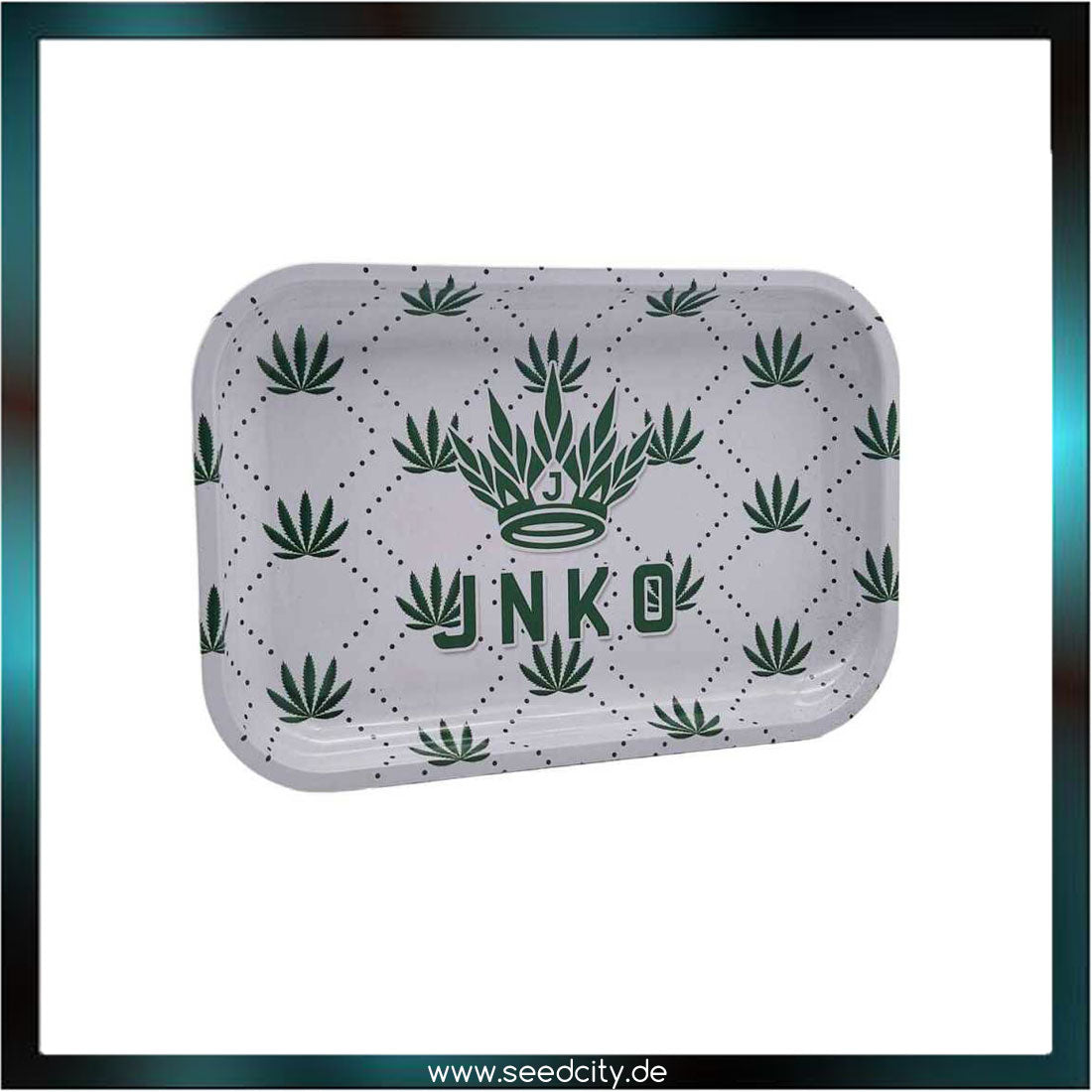 JNKO - Rolling Tray XXL - 29x19cm - Marihuana Serie 5 - Unkrautblätter