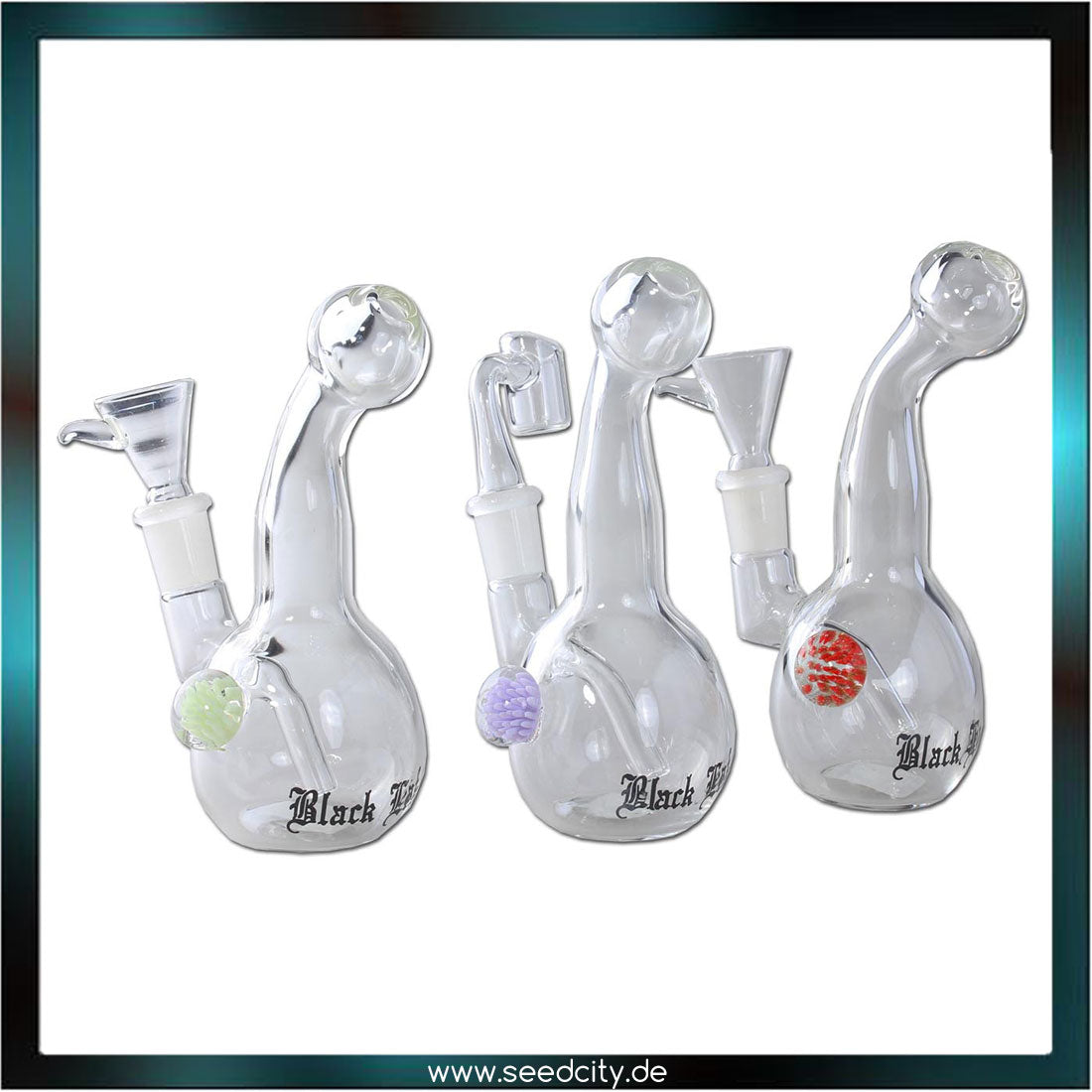 BLACK LEAF - Glasbubbler für Kräuter & Öl