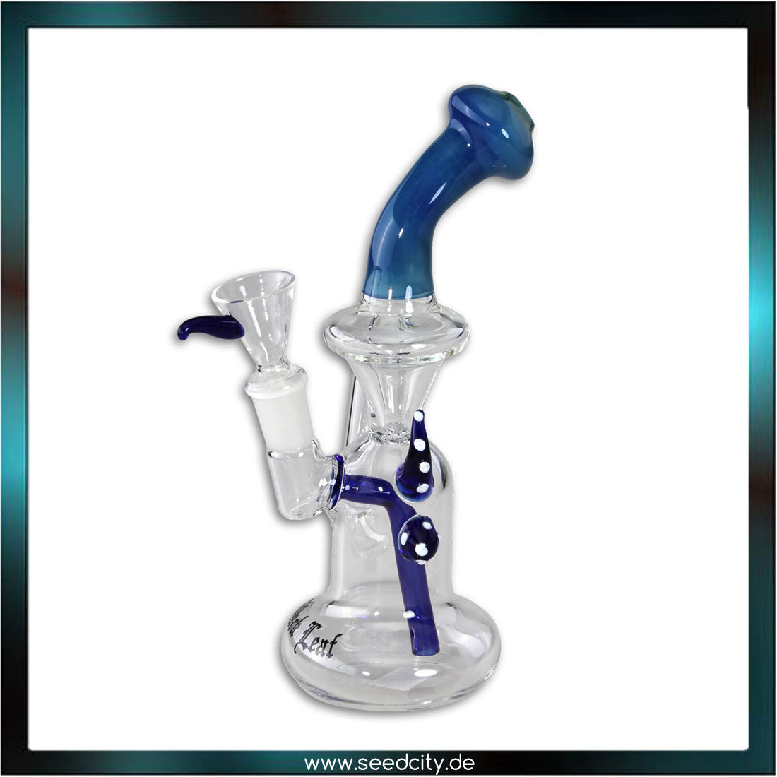 BLACK LEAF - Glasbubbler - blau