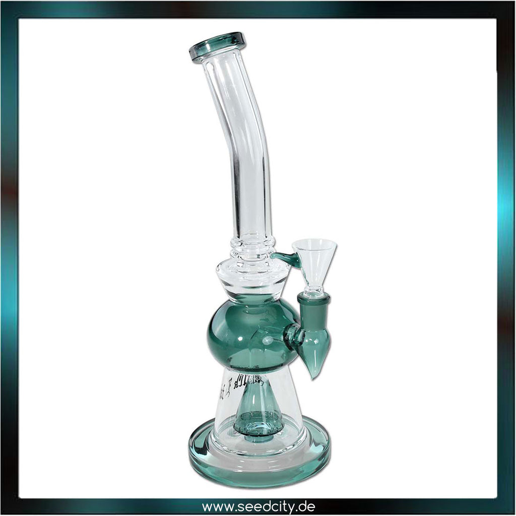 BLACK LEAF - Glasbong mit Perkolator - Aquamarin/Türkis