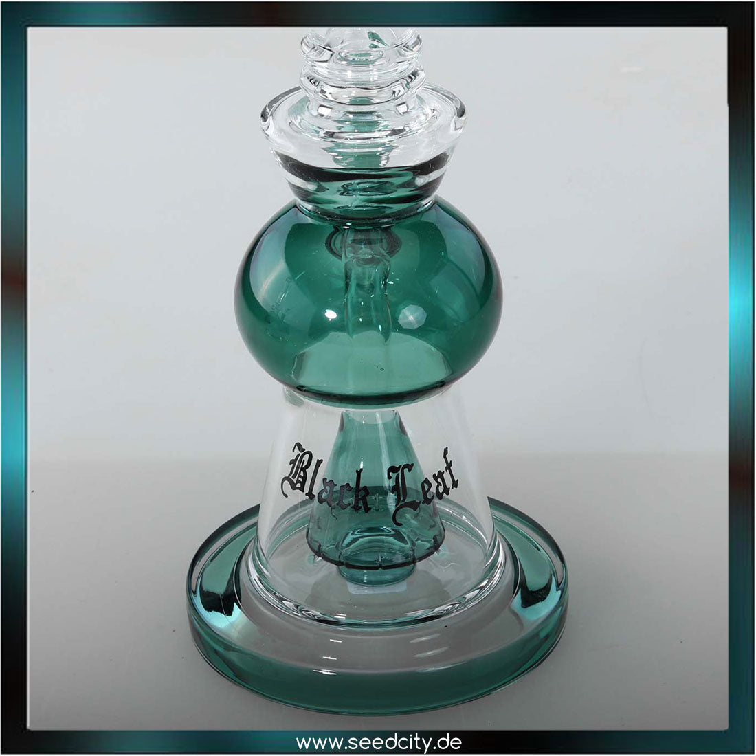 BLACK LEAF - Glasbong mit Perkolator - Aquamarin/Türkis