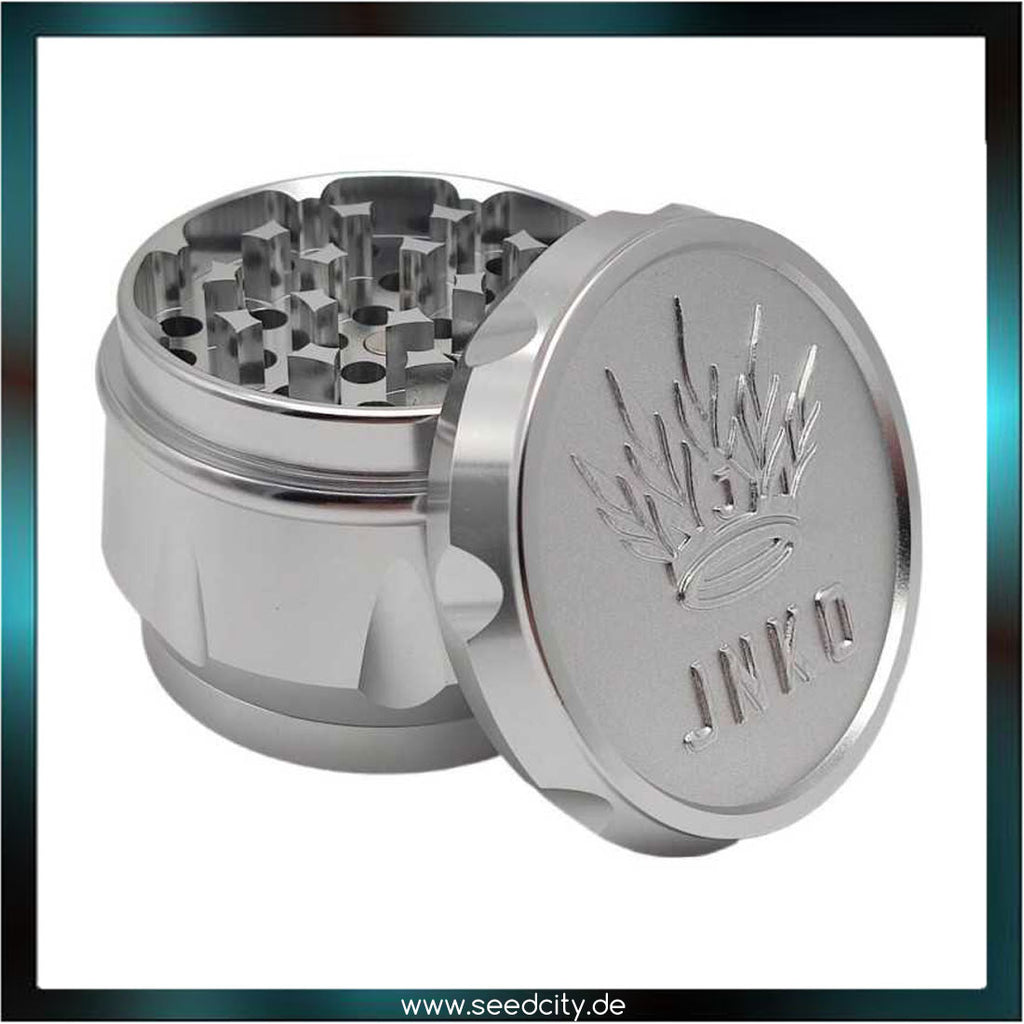 JNKO - GRINDER ELEGANCE XL 4-tlg. Silber- Aluminium 63mm