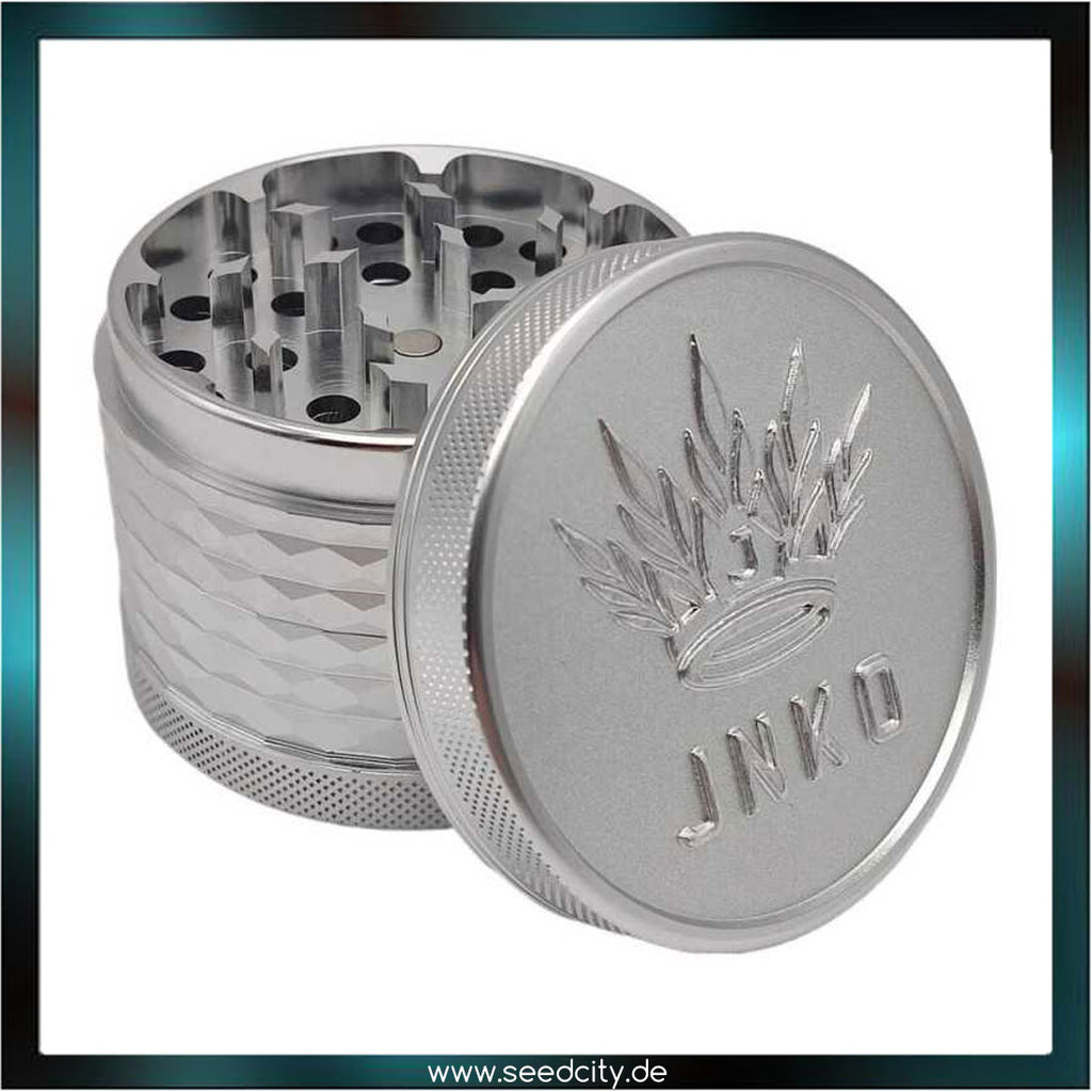 JNKO - GRINDER MAJESTIC XL 4-tlg. Silber - Aluminium 63mm