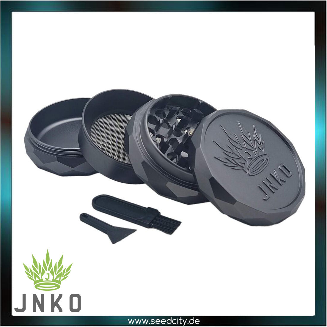 JNKO - GRINDER ROYAL XL 4-tlg. Anthrazit - Aluminium 63mm