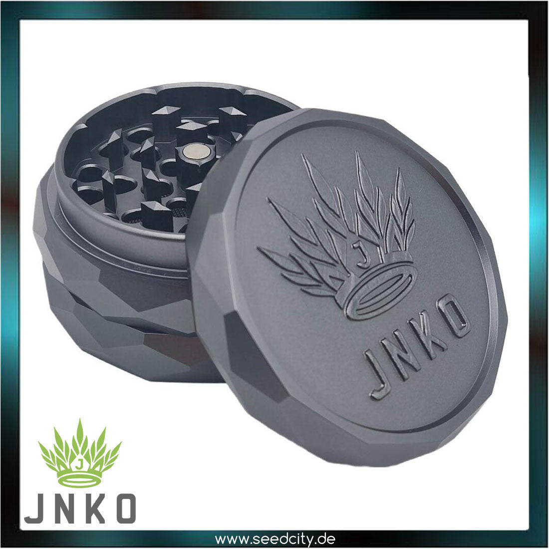 JNKO - GRINDER ROYAL XL 4-tlg. Anthrazit - Aluminium 63mm