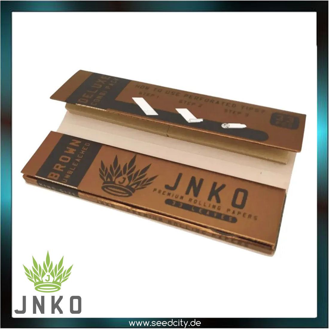 JNKO - Brown Unbleached Rolling Papers - Combi Pack