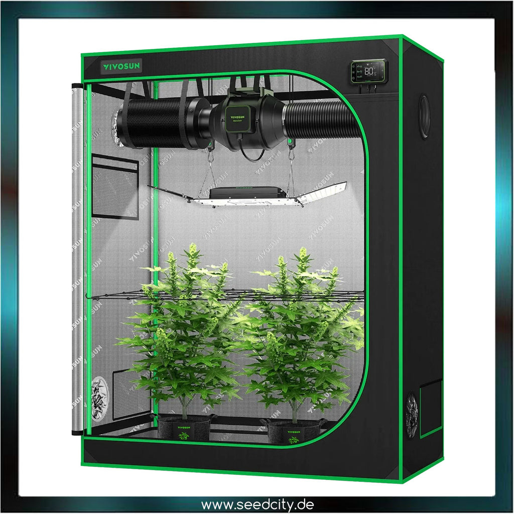 Vivosun - Smart LED Growbox Komplettset GIY-SGS-42 - 200W - 120x60x150cm