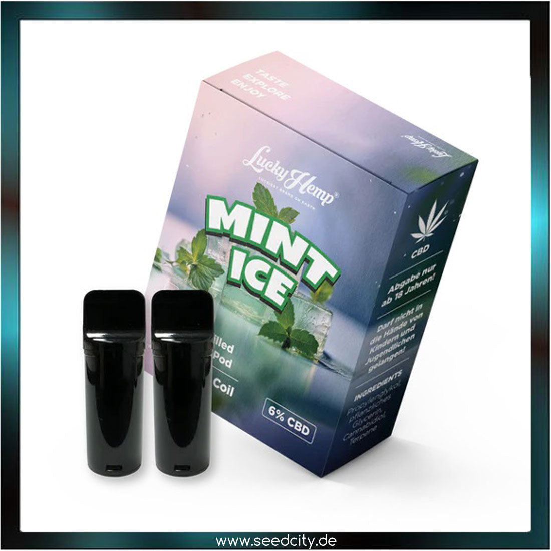 Lucky Hemp - CBD Vape Pods - 2x Mint Ice