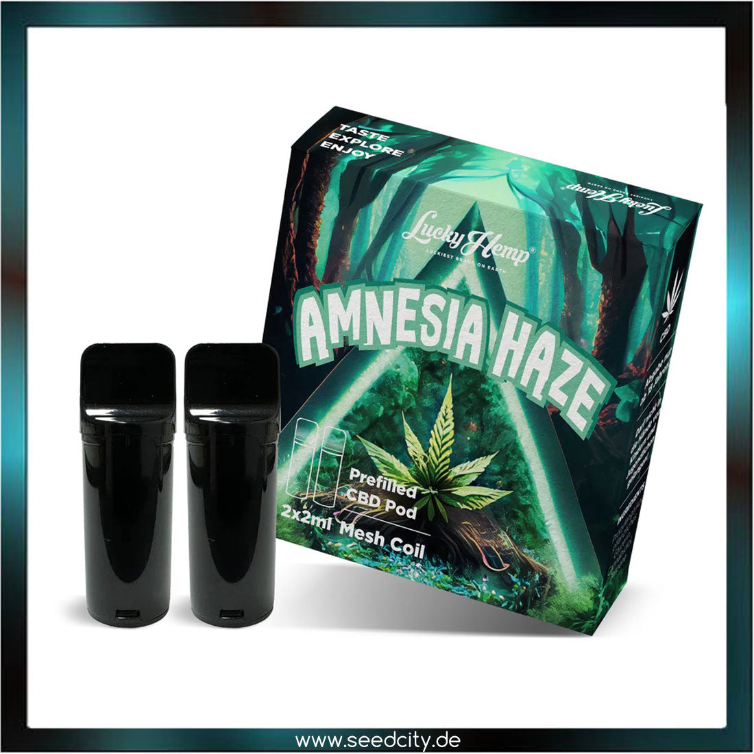 Lucky Hemp - CBD Vape Pods - 2 x Amnesia Haze
